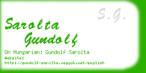 sarolta gundolf business card